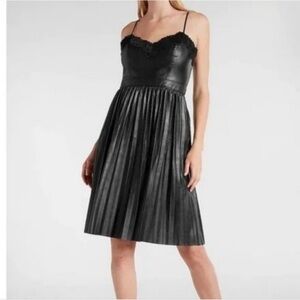 chinese dress ladies Mostly Amused Faux Leather Dress in Black Curves